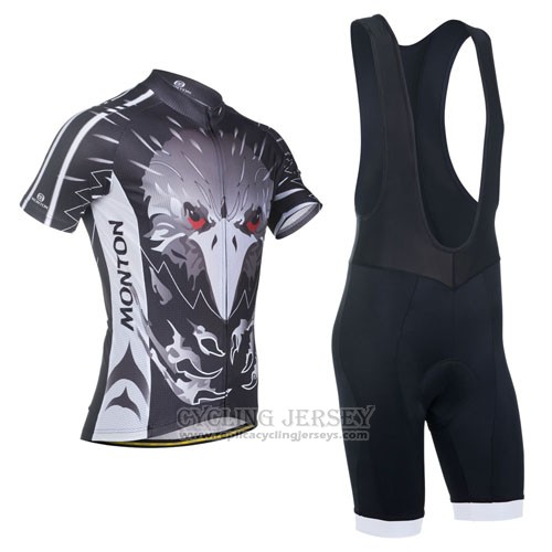 2014 Cycling Jersey Monton Silver and Marron Short Sleeve and Bib Short