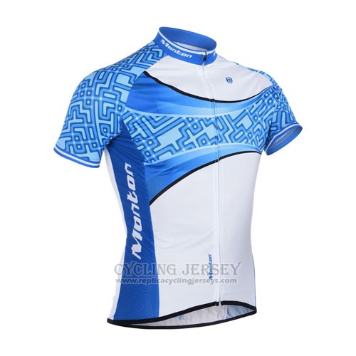 2014 Cycling Jersey Monton Sky Blue and White Short Sleeve and Bib Short