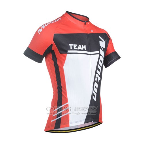 2014 Cycling Jersey Monton White Red Short Sleeve and Bib Short