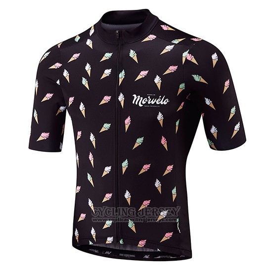 2018 Cycling Jersey Morvelo Black Short Sleeve and Bib Short