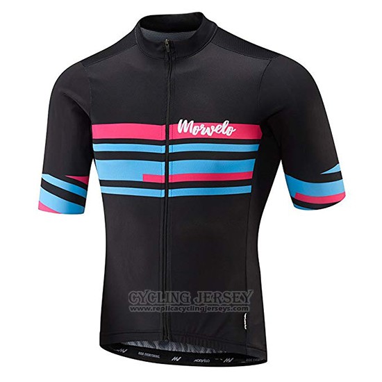 2018 Cycling Jersey Morvelo Black and Blue Short Sleeve and Bib Short