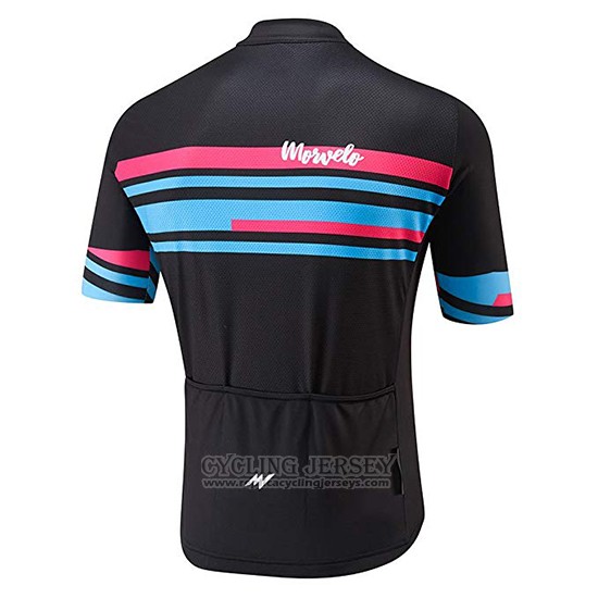 2018 Cycling Jersey Morvelo Black and Blue Short Sleeve and Bib Short