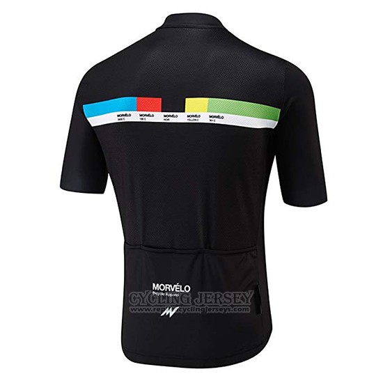 2018 Cycling Jersey Morvelo Black and Yellow Short Sleeve and Bib Short