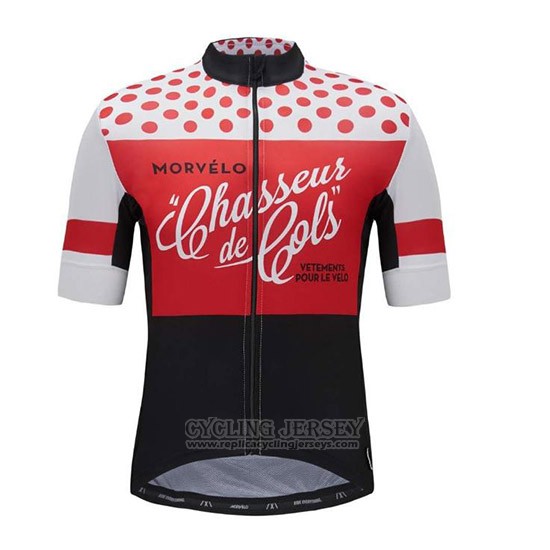 2018 Cycling Jersey Morvelo Red and Black Short Sleeve and Bib Short