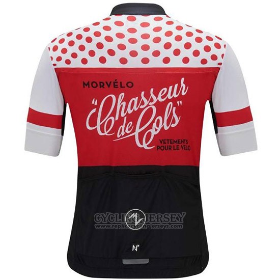 2018 Cycling Jersey Morvelo Red and Black Short Sleeve and Bib Short