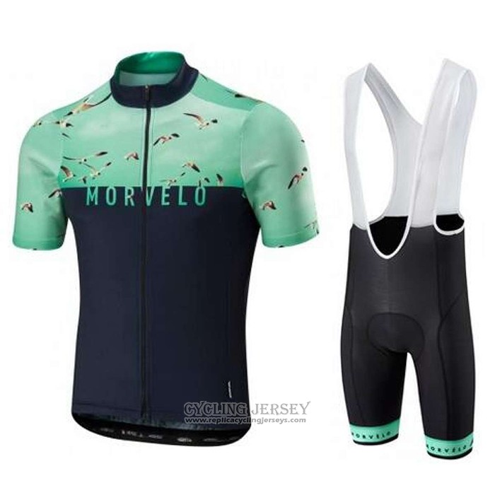 2020 Cycling Jersey Morvelo Black Green Short Sleeve And Bib Short