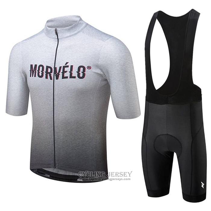 2020 Cycling Jersey Morvelo Gray Short Sleeve And Bib Short