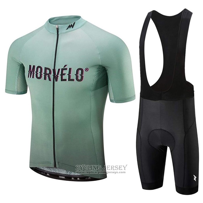 2020 Cycling Jersey Morvelo Green Short Sleeve And Bib Short