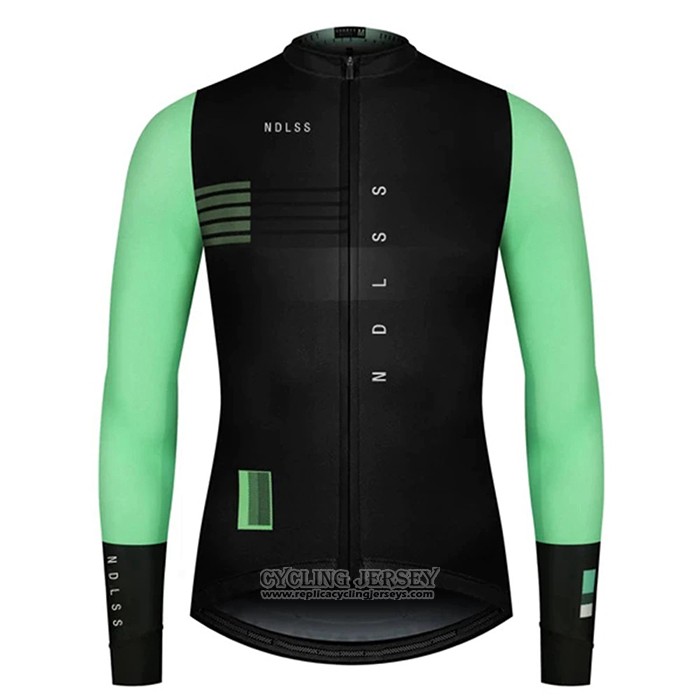 2020 Cycling Jersey NDLSS Black Green Long Sleeve And Bib Tight