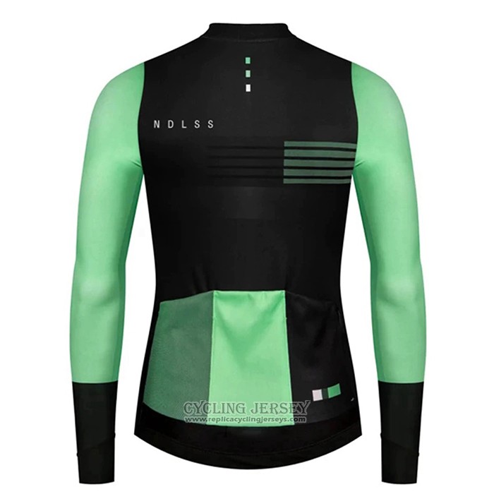 2020 Cycling Jersey NDLSS Black Green Long Sleeve And Bib Tight
