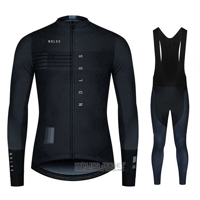 2020 Cycling Jersey NDLSS Black Long Sleeve And Bib Tight