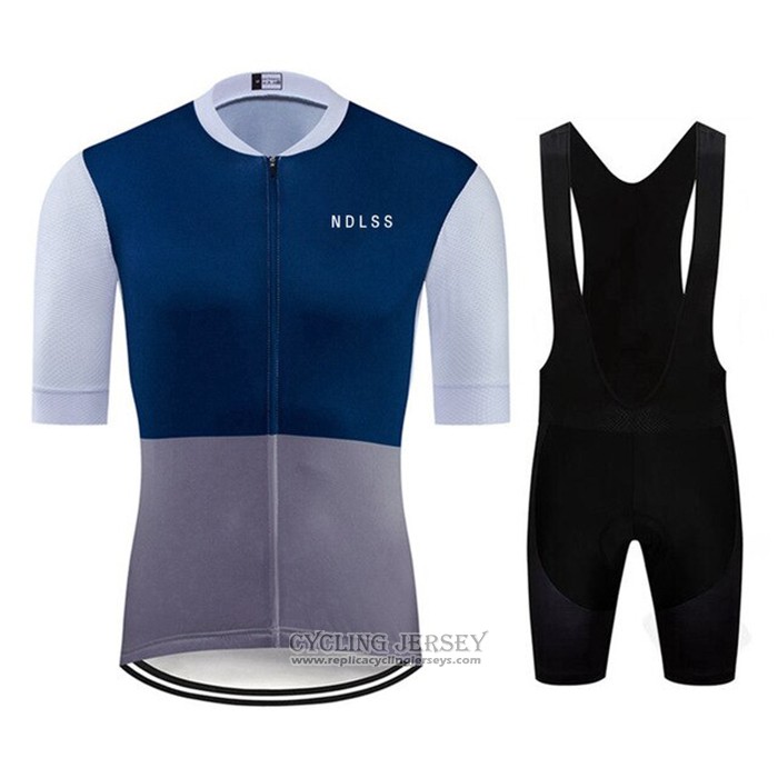 2020 Cycling Jersey NDLSS Gray Blue Short Sleeve And Bib Short