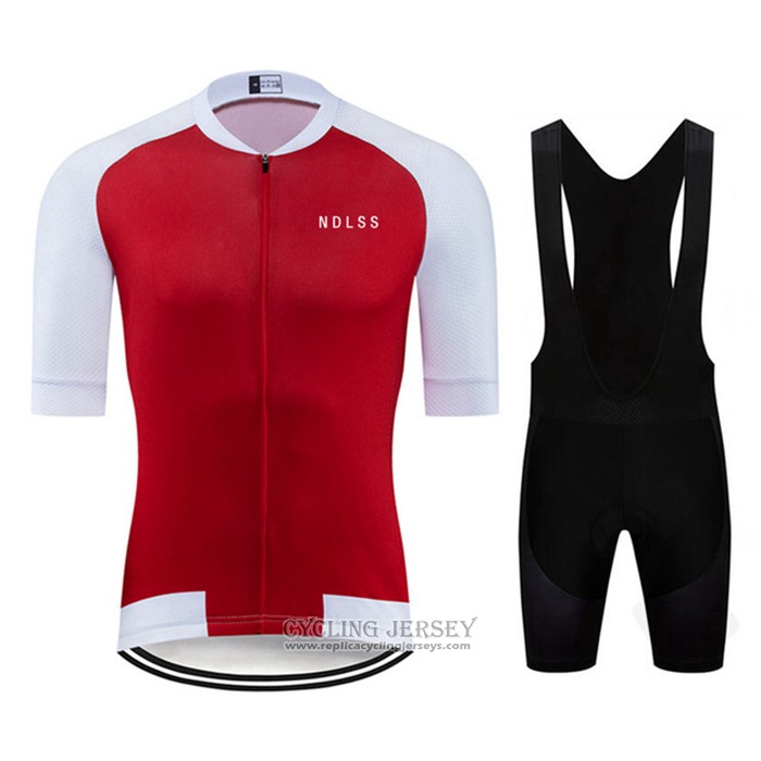 2020 Cycling Jersey NDLSS White Red Short Sleeve And Bib Short