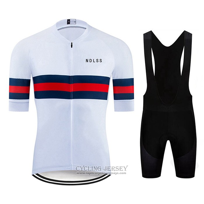 2020 Cycling Jersey NDLSS White Short Sleeve And Bib Short
