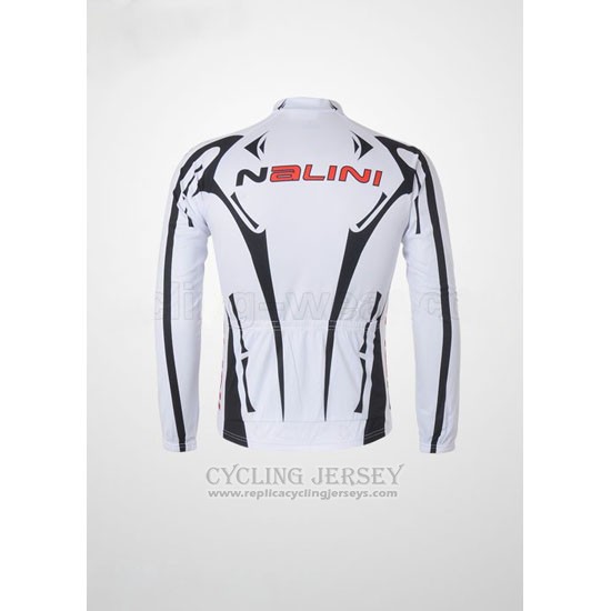 2010 Cycling Jersey Nalini Black and White Long Sleeve and Bib Tight