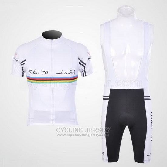 2011 Cycling Jersey Nalini White Short Sleeve and Bib Short