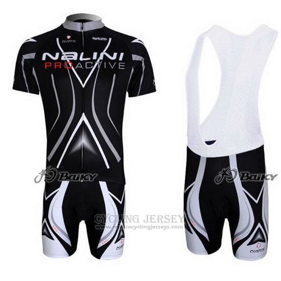 2012 Cycling Jersey Nalini Black Short Sleeve and Bib Short