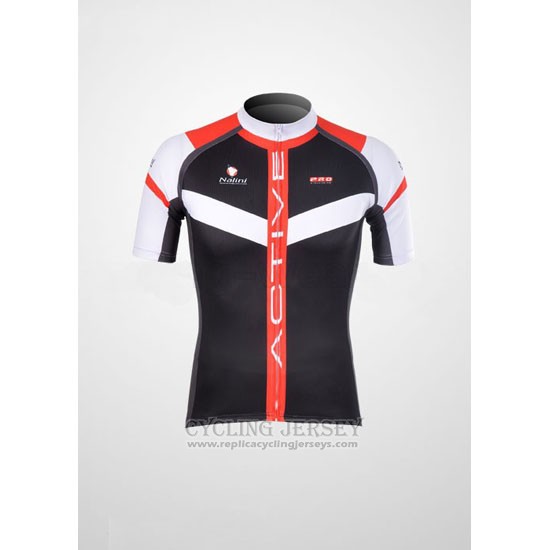2012 Cycling Jersey Nalini Black and Red Short Sleeve and Bib Short