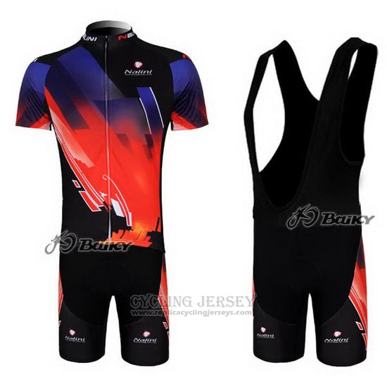 2012 Cycling Jersey Nalini Red and Black Short Sleeve and Bib Short