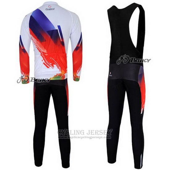 2012 Cycling Jersey Nalini Red and White Long Sleeve and Bib Tight