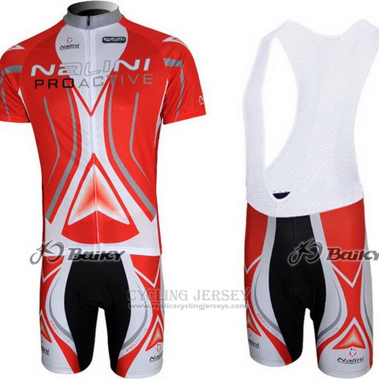 2012 Cycling Jersey Nalini Red and White Short Sleeve and Bib Short