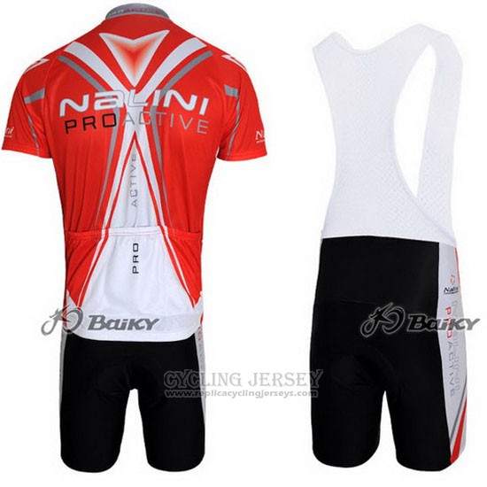 2012 Cycling Jersey Nalini Red and White Short Sleeve and Bib Short