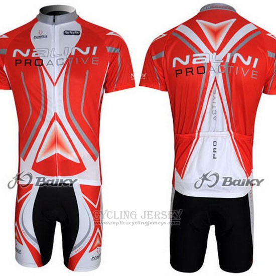 2012 Cycling Jersey Nalini Red and White Short Sleeve and Bib Short