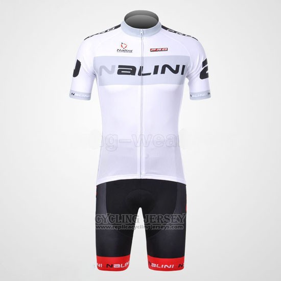 2012 Cycling Jersey Nalini White Short Sleeve and Bib Short