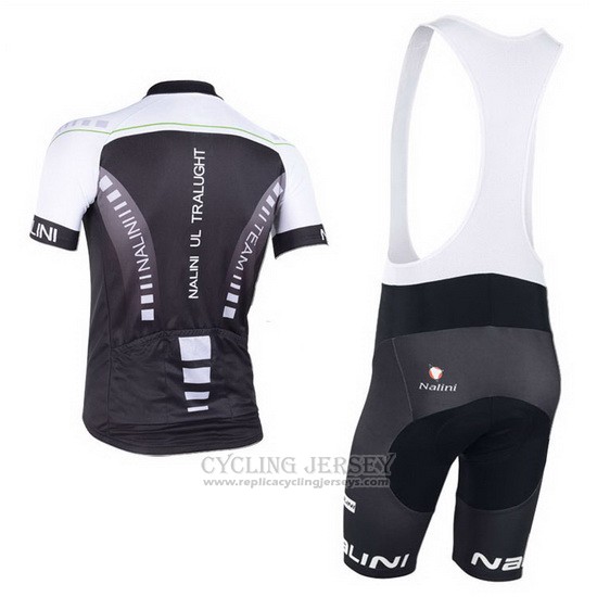 2013 Cycling Jersey Nalini Black and Gray Short Sleeve and Bib Short