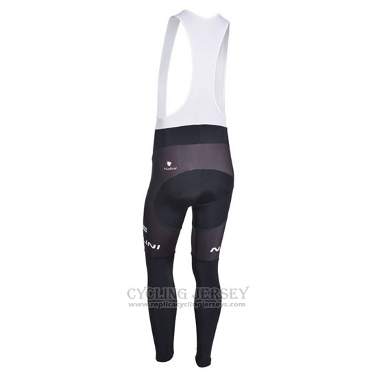 2013 Cycling Jersey Nalini Black and Sky Bluee Long Sleeve and Bib Tight
