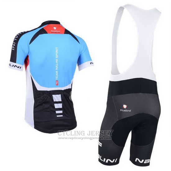 2013 Cycling Jersey Nalini Black and Sky Bluee Short Sleeve and Bib Short
