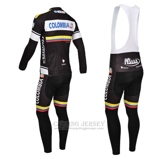 2013 Cycling Jersey Nalini Black and White Long Sleeve and Bib Tight