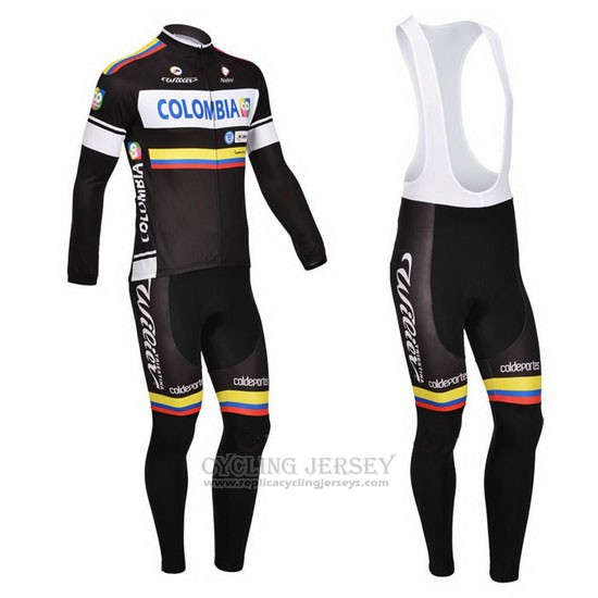 2013 Cycling Jersey Nalini Black and White Long Sleeve and Bib Tight