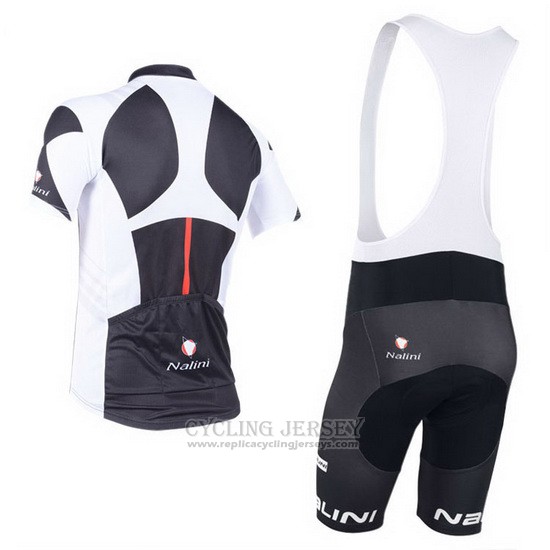2013 Cycling Jersey Nalini Gray and Black Short Sleeve and Bib Short