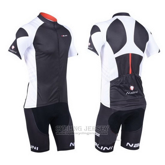 2013 Cycling Jersey Nalini Gray and Black Short Sleeve and Bib Short