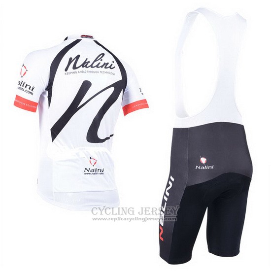 2013 Cycling Jersey Nalini White Short Sleeve and Bib Short