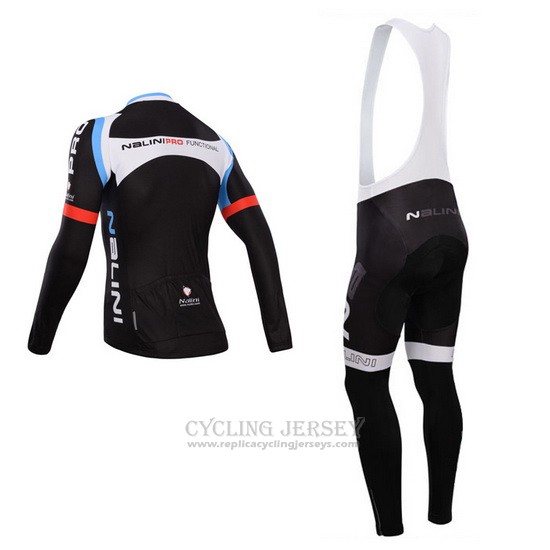 2014 Cycling Jersey Nalini Black Long Sleeve and Bib Tight