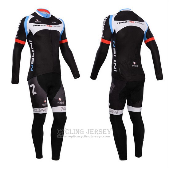 2014 Cycling Jersey Nalini Black Long Sleeve and Bib Tight