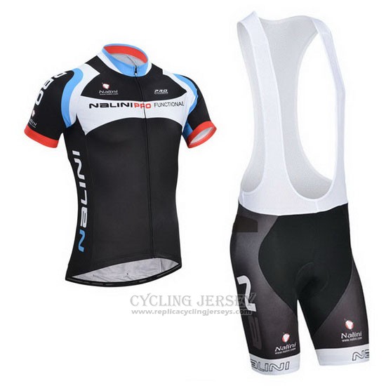 2014 Cycling Jersey Nalini Black Short Sleeve and Bib Short