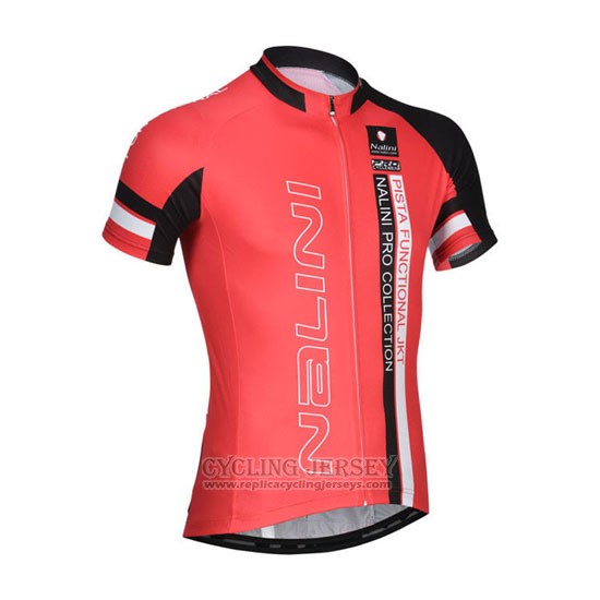 2014 Cycling Jersey Nalini Black and Red Short Sleeve and Bib Short