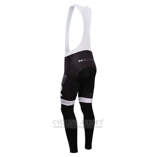 2014 Cycling Jersey Nalini Black and White Long Sleeve and Bib Tight