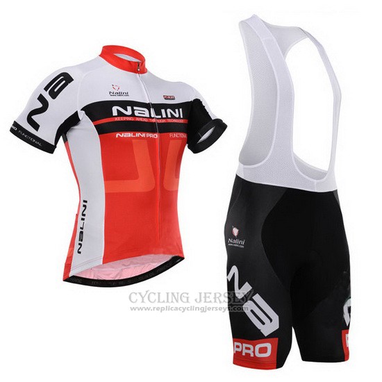 2015 Cycling Jersey Nalini Red and White Short Sleeve and Bib Short