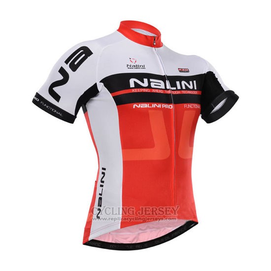 2015 Cycling Jersey Nalini Red and White Short Sleeve and Bib Short