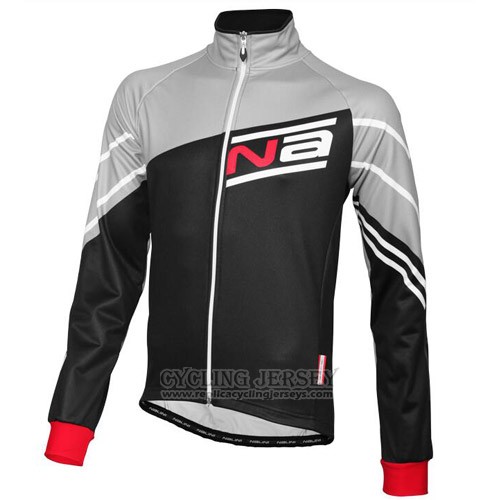 2016 Cycling Jersey Nalini Black and Gray Long Sleeve and Bib Tight