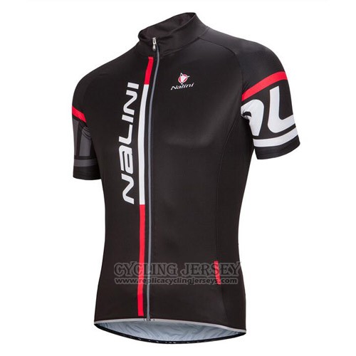 2016 Cycling Jersey Nalini Black and Red Short Sleeve and Bib Short
