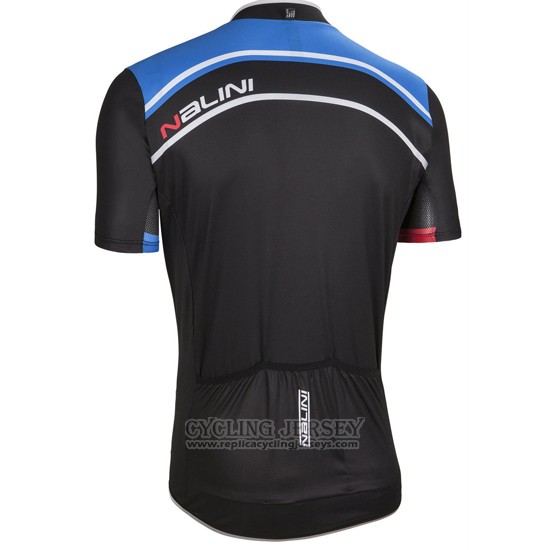 2016 Cycling Jersey Nalini Bluee and Black Short Sleeve and Bib Short