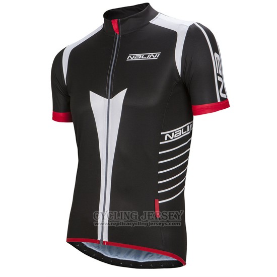 2016 Cycling Jersey Nalini Gray and Black Short Sleeve and Bib Short