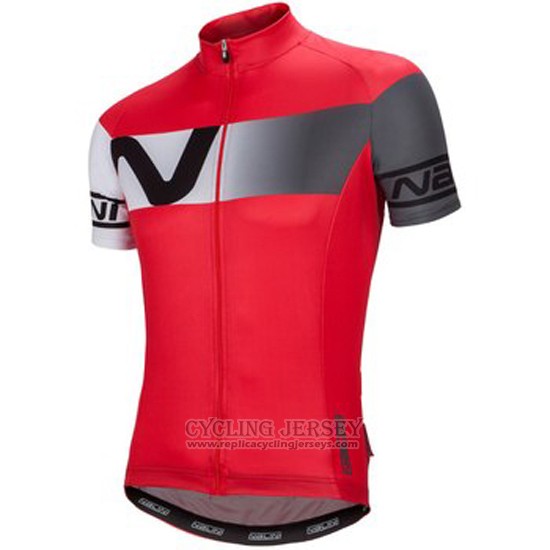 2016 Cycling Jersey Nalini Gray and Red Short Sleeve and Bib Short