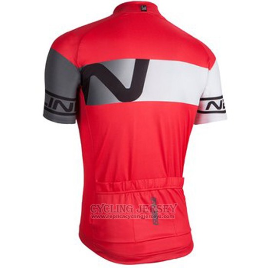 2016 Cycling Jersey Nalini Gray and Red Short Sleeve and Bib Short