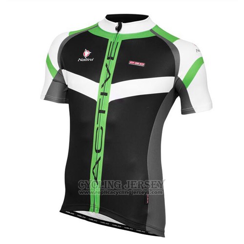 2016 Cycling Jersey Nalini Green Black Short Sleeve and Bib Short